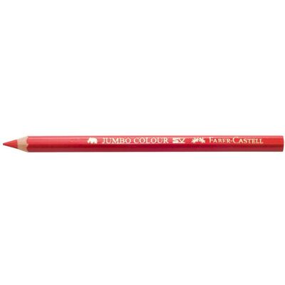 FABER-CASTELL Färgpenna, Jumbo, sexkantig pennkropp, röd 12/fp FABER-CASTELL Färgpenna, Jumbo, sexkantig pennkropp, röd 12/fp