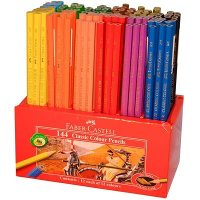FABER-CASTELL Färgpennor sexkantig pennkropp 12x12 färger FABER-CASTELL Färgpennor sexkantig pennkropp 12x12 färger