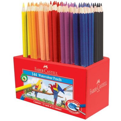 FABER-CASTELL Akvarellpenna sexkantig pennkropp 12x12 färger FABER-CASTELL Akvarellpenna sexkantig pennkropp 12x12 färger