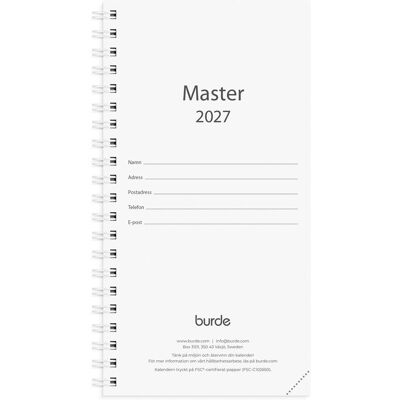 BURDE Kalender Master refill 2027 BURDE Kalender Master refill 2027