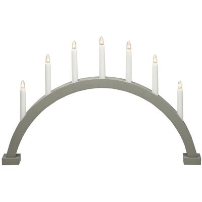 KONSTSMIDE Elljusstake 7 ljus 38,5x59 trä grå/grön KONSTSMIDE Elljusstake 7 ljus 38,5x59 trä grå/grön