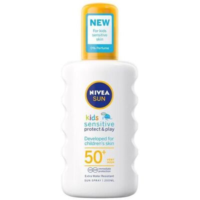 NIVEA SUN Kids Sensitive Protect & Play Sun Spray SPF50+ - Solskyddsspray NIVEA SUN Kids Sensitive Protect & Play Sun Spray SPF50+ - Solskyddsspray