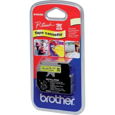 Brother Tape MK221 9mm svart på vit Brother Tape MK221 9mm svart på vit