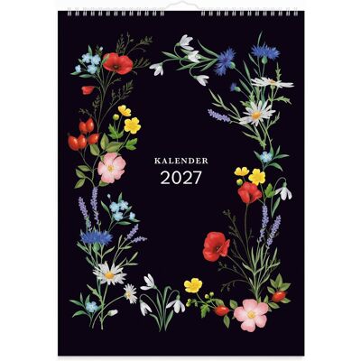 BURDE Väggkalender Illustrerad blomster 2027 BURDE Väggkalender Illustrerad blomster 2027