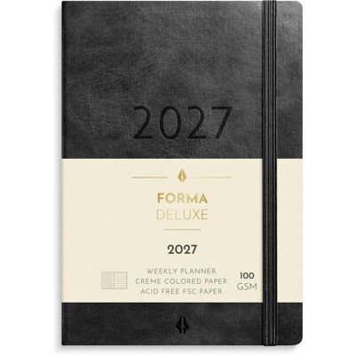 BURDE Liten Veckokal Forma Deluxe 2027 svart BURDE Liten Veckokal Forma Deluxe 2027 svart