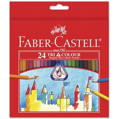 Faber-Castell tredimensionella grip färgpennor - 24 st Faber-Castell tredimensionella grip färgpennor - 24 st