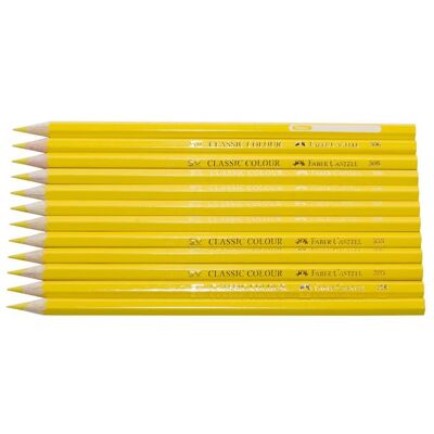 FABER-CASTELL Färgpenna, Classic, sexkantig pennkropp, gul 12/fp FABER-CASTELL Färgpenna, Classic, sexkantig pennkropp, gul 12/fp