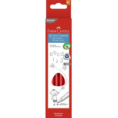FABER-CASTELL Blyertspenna, Grip, HB-stift, triangelformad pennkropp med grepp 12/fp FABER-CASTELL Blyertspenna, Grip, HB-stift, triangelformad pennkropp med grepp 12/fp