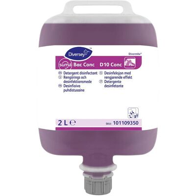 Diversey - Suma Bac D10 - 1.5L - Super Concentrate - Cleaner/Disinfectant Diversey - Suma Bac D10 - 1.5L - Super Concentrate - Cleaner/Disinfectant