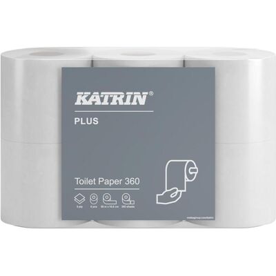 Katrin Vit 360 Ark Toalettpapper - 2-Lagers, 50m Katrin Vit 360 Ark Toalettpapper - 2-Lagers, 50m