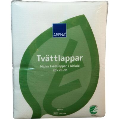 ABENA Tvättlapp Airlaid 20x26cm 180/fp ABENA Tvättlapp Airlaid 20x26cm 180/fp