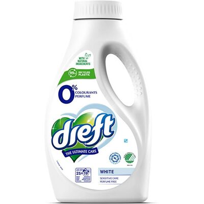 DREFT Tvättmedel Sensitive White flytande 1L DREFT Tvättmedel Sensitive White flytande 1L