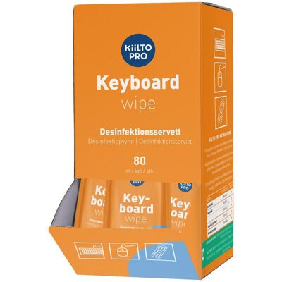 KIILTO PRO Ytdesinfektionsduk Keyboard wipe singelpack 80/fp KIILTO PRO Ytdesinfektionsduk Keyboard wipe singelpack 80/fp