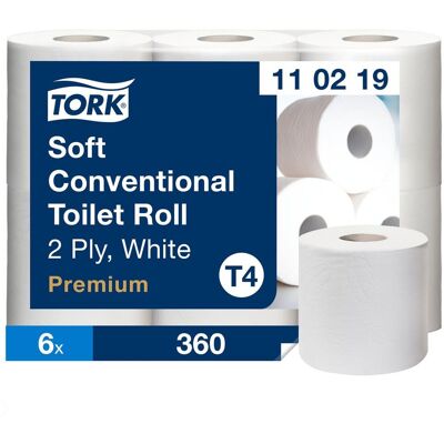 TORK Toalettpapper Premium T4 2-lag vit 6/fp TORK Toalettpapper Premium T4 2-lag vit 6/fp
