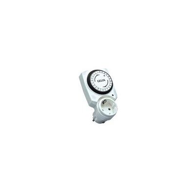 GELIA Automatisk 24-timmars timerströmbrytare, 250 V, 16 A, jordad, vit GELIA Automatisk 24-timmars timerströmbrytare, 250 V, 16 A, jordad, vit