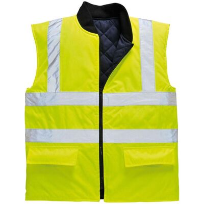 PORTWEST Väst fodrad S469 kl2 gul 2XL PORTWEST Väst fodrad S469 kl2 gul 2XL