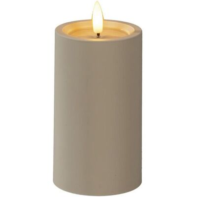 KONSTSMIDE Blockljus LED timer beige 12cm KONSTSMIDE Blockljus LED timer beige 12cm