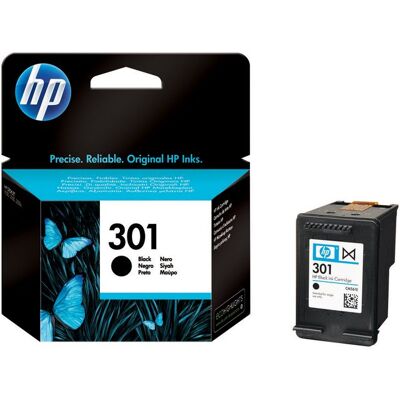 HP Bläckpatron, 301, CH561EE, svart, singelförpackning HP Bläckpatron, 301, CH561EE, svart, singelförpackning