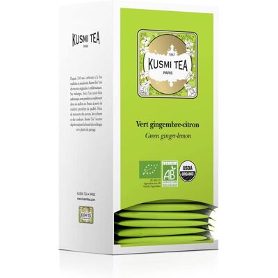 KUSMI Te Eko Green ginger-lemon 25/fp KUSMI Te Eko Green ginger-lemon 25/fp
