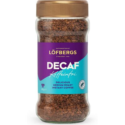 LÖFBERGS Kaffe Snabbkaffe Decaf koffeinfri 80g LÖFBERGS Kaffe Snabbkaffe Decaf koffeinfri 80g