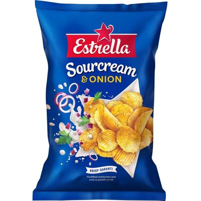 Estrella Sourcream Onion Chips - 40g Pack av 27 påsar Estrella Sourcream Onion Chips - 40g Pack av 27 påsar