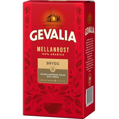 GEVALIA Kaffe Mellanrost brygg 450g GEVALIA Kaffe Mellanrost brygg 450g