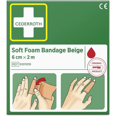 Cederroth Mjuk Skumförband - 2m Beige - Första hjälpen Cederroth Mjuk Skumförband - 2m Beige - Första hjälpen