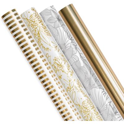 HEDLUNDS OF SWEDEN Presentpapper 70cmx2m metallic mix HEDLUNDS OF SWEDEN Presentpapper 70cmx2m metallic mix