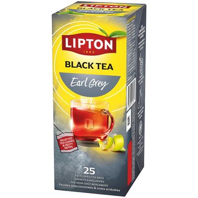 LIPTON Te Earl Grey, 25 inslagna tepåsar 25/fp LIPTON Te Earl Grey, 25 inslagna tepåsar 25/fp