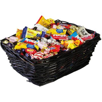 KARAMELLO Godis Presentkorg svart inslaget 2,5kg KARAMELLO Godis Presentkorg svart inslaget 2,5kg