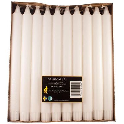 NO BRAND Kronljus DELSBO Stearin 25cm 30/fp NO BRAND Kronljus DELSBO Stearin 25cm 30/fp