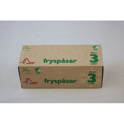 PINGVIN Fryspåse ECO LDPE 3L transparent 40/fp PINGVIN Fryspåse ECO LDPE 3L transparent 40/fp