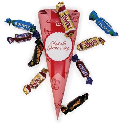 KARAMELLO Godis Alla hjärtansdag strut inslaget godis 80g KARAMELLO Godis Alla hjärtansdag strut inslaget godis 80g