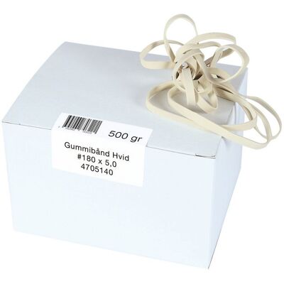 NO BRAND Gummiband 200x5mm vita 0.5kg 230/fp NO BRAND Gummiband 200x5mm vita 0.5kg 230/fp
