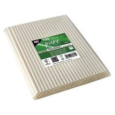PAPSTAR Sugrör papper böjbar 6mmx20cm vit 100/fp PAPSTAR Sugrör papper böjbar 6mmx20cm vit 100/fp