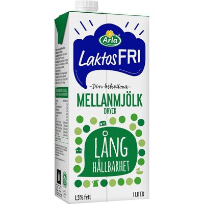 ARLA Mjölk m. laktosf. lång hållbarhet 1,5% 1L ARLA Mjölk m. laktosf. lång hållbarhet 1,5% 1L