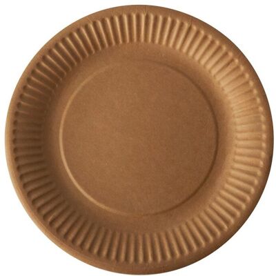 Kraft Ø 19 cm Biologiskt nedbrytbar Tallrik - Rund, FSC Kraft Ø 19 cm Biologiskt nedbrytbar Tallrik - Rund, FSC
