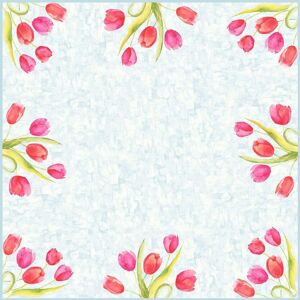 DUNICEL Duk Tulips 84x84cm 20/fp DUNICEL Duk Tulips 84x84cm 20/fp