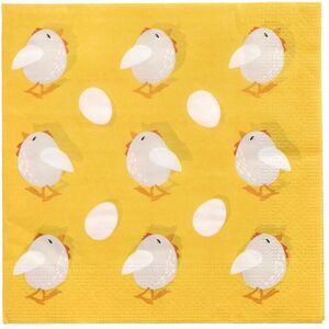 PAPSTAR Servetter Chickens 3-lags 33x33cm PAPSTAR Servetter Chickens 3-lags 33x33cm