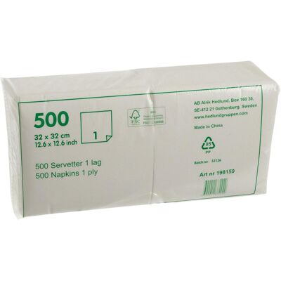 FESTIVE Servett 1-lags 32x32cm vit 500/fp FESTIVE Servett 1-lags 32x32cm vit 500/fp