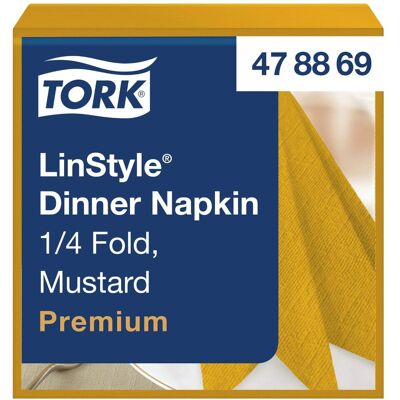 TORK Servett LinStyle Middag senapsgul 50/fp TORK Servett LinStyle Middag senapsgul 50/fp