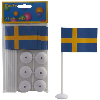 FESTIVE Bordsflagga med fot 5x8cm 6/fp FESTIVE Bordsflagga med fot 5x8cm 6/fp