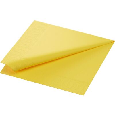 DUNI Servett 3-lagers, enfärgad, ¼-vikt, 40 cm, gul 125/fp DUNI Servett 3-lagers, enfärgad, ¼-vikt, 40 cm, gul 125/fp