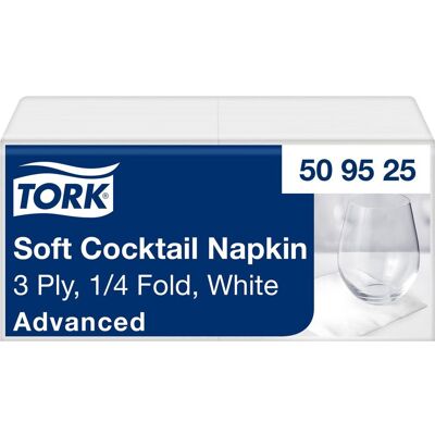 TORK Servett Vit 3-lgr, 24x24cm 200/fp TORK Servett Vit 3-lgr, 24x24cm 200/fp