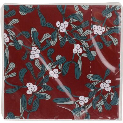 FESTIVE Servett Mistel 25x25cm 20/fp FESTIVE Servett Mistel 25x25cm 20/fp