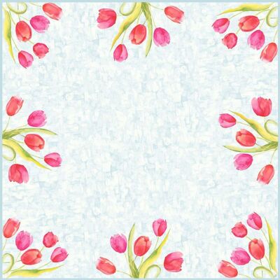 DUNICEL Duk Tulips 84x84cm 20/fp DUNICEL Duk Tulips 84x84cm 20/fp