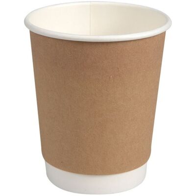 ABENA Pappersbägare double wall 24cl brun 25/fp ABENA Pappersbägare double wall 24cl brun 25/fp