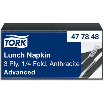 TORK Servett Lunch Mjuk 3-lags antracit 150/fp TORK Servett Lunch Mjuk 3-lags antracit 150/fp