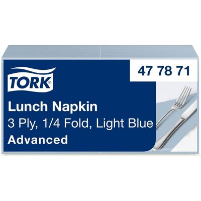 Tork - Serviet 33x33 cm 3-lag Lyseblå - Lyseblå - Napkins Tork - Serviet 33x33 cm 3-lag Lyseblå - Lyseblå - Napkins