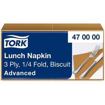 TORK Servett Lunch Mjuk 3-lags beige 150/fp TORK Servett Lunch Mjuk 3-lags beige 150/fp